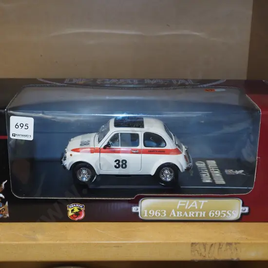 boxed diecast model of Fiat 1960 Abarth