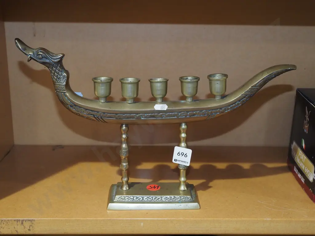 brass dragon themed candelabra L370 Image 1++
