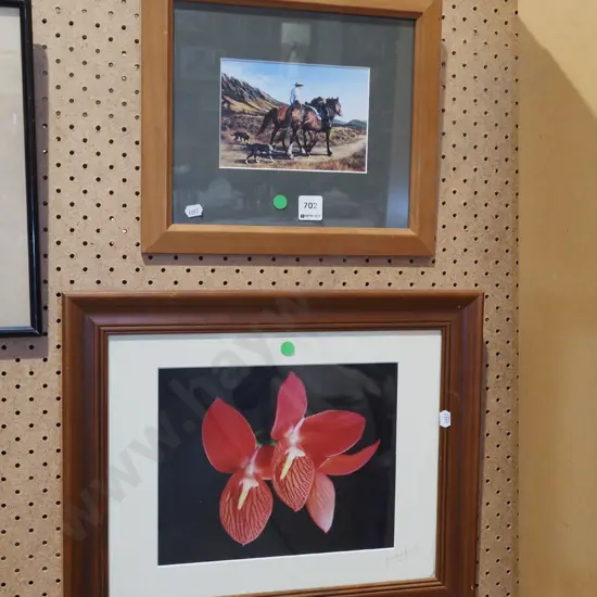 farmer and dog print, orchid print - green dots