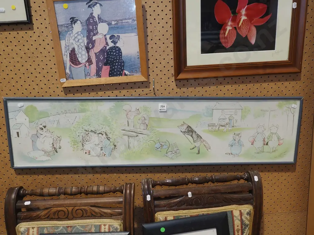 framed Beatrix Potter character prints Image 1++