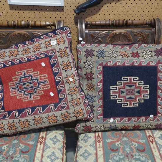 2x needlework cushions