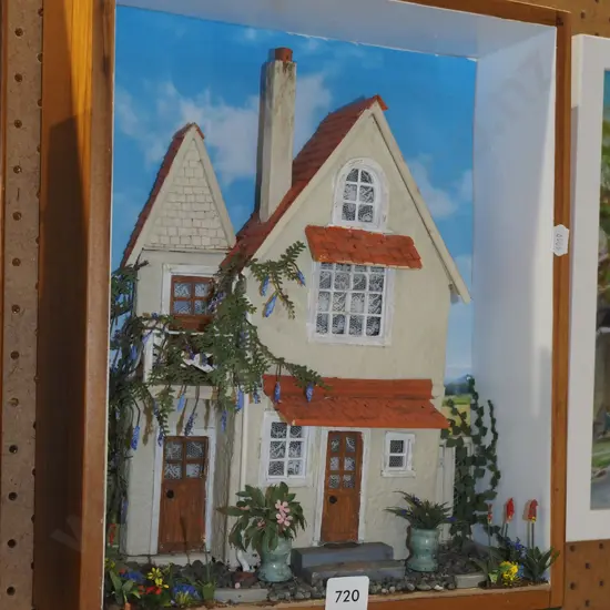 3D hanging wall art shadow box - 2 story house