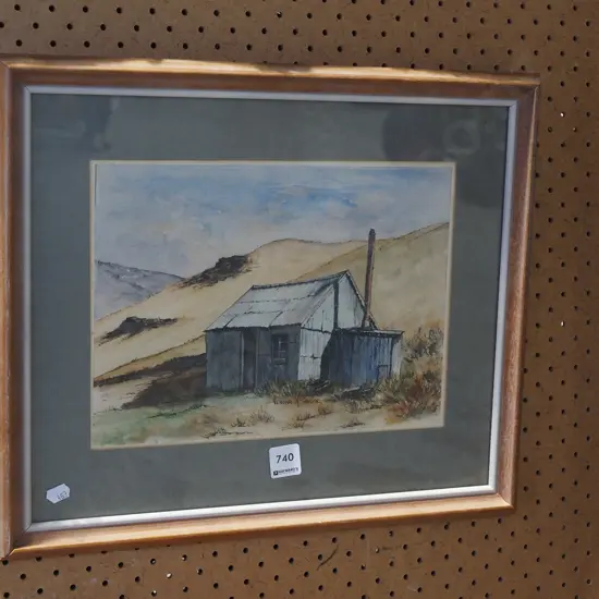 Verona McGregor watercolour - tin shepherd hut