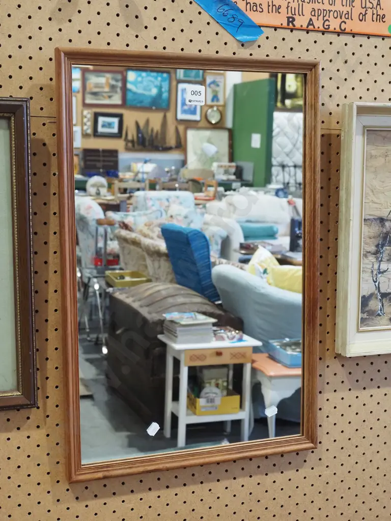 wood framed wall mirror Image 1++