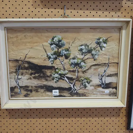 framed mixed media - trees and landscape