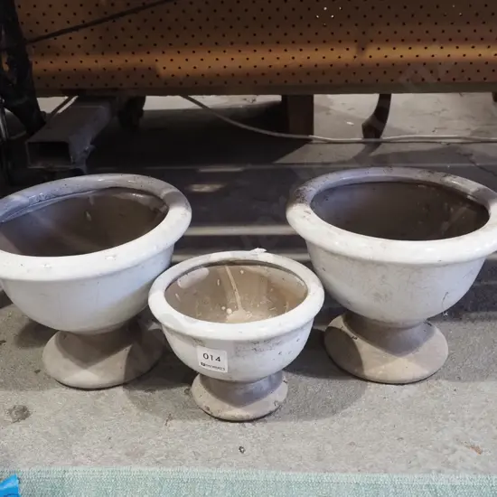 3x comport ceramic jardinieres H170
