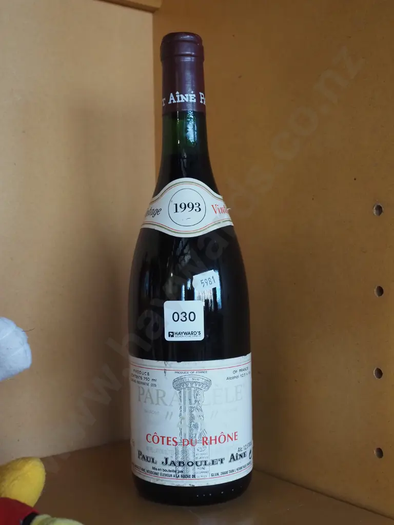 bottle of French red wine 1993 Image 1++