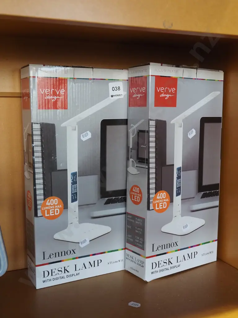 2x as new LED desk lamps with digital display Image 1++