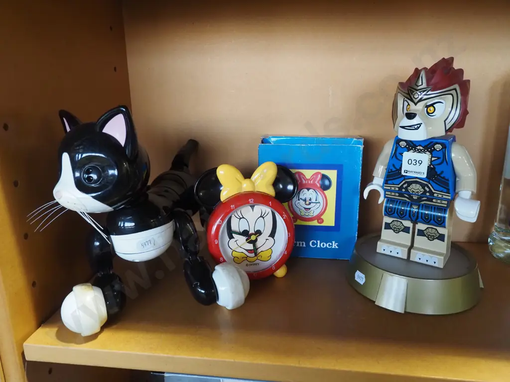 childs alarm clock, Lego toy, robotic cat Image 1++
