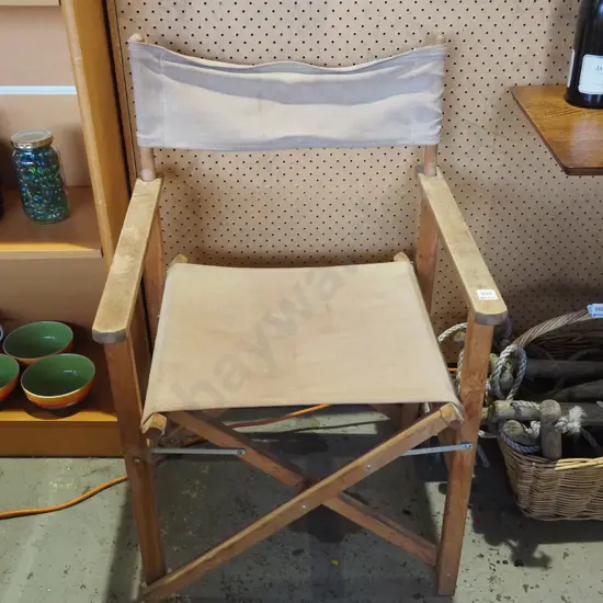 wood and canvas director's chair