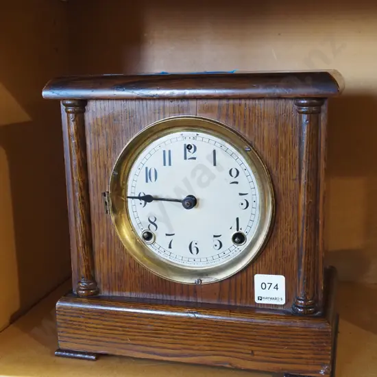 restorer's oak cased mantle clock