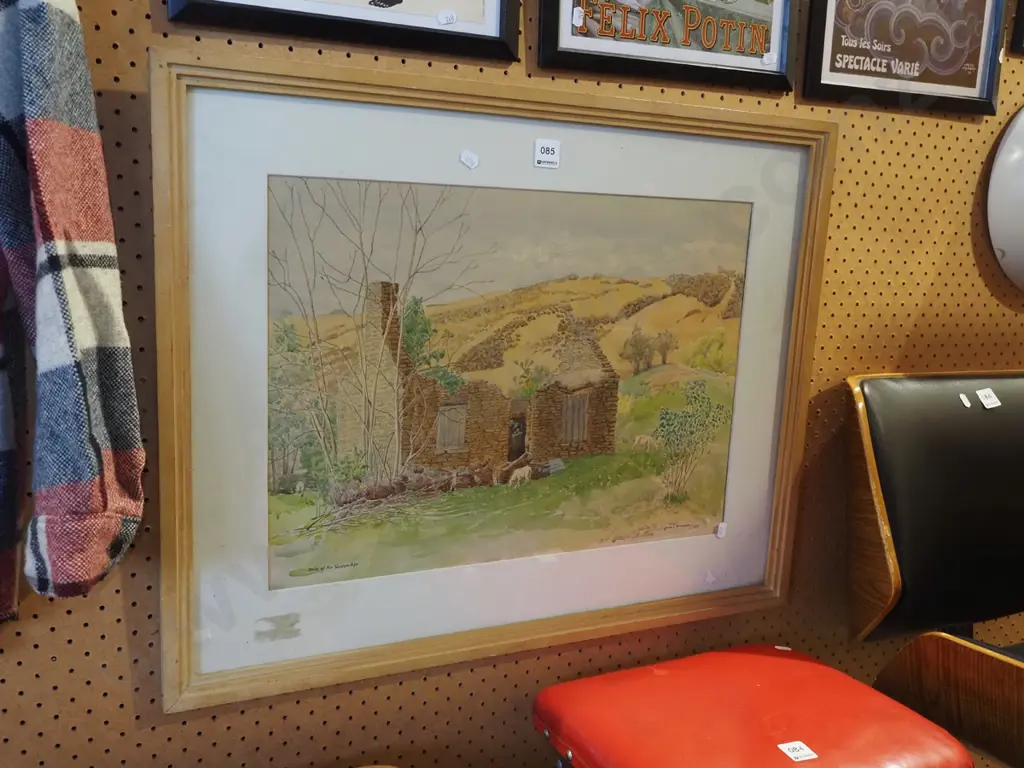 John L McIndoe 1967 watercolour - Relic of the Golden Age Image 1++