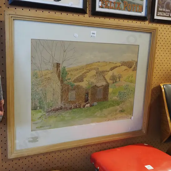 John L McIndoe 1967 watercolour - Relic of the Golden Age