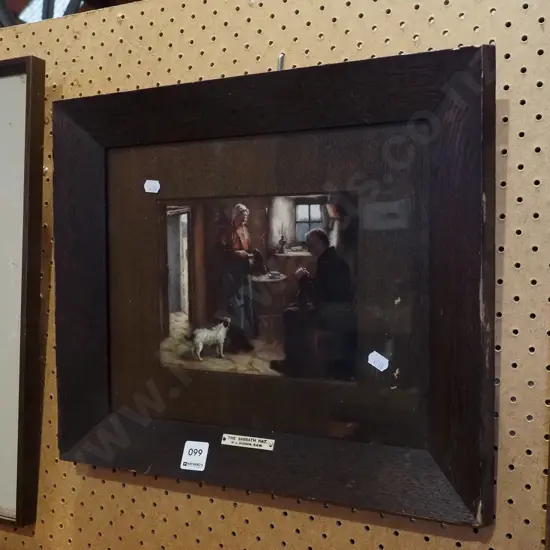 oak framed print - the sabbath hat