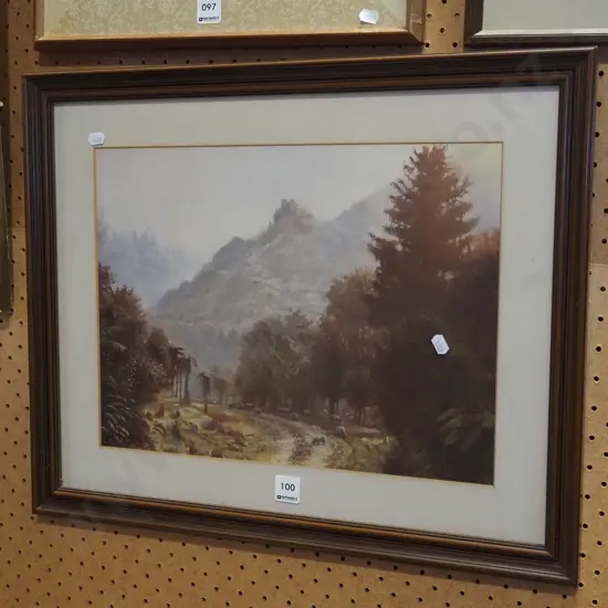 framed print- sheep and bush scene