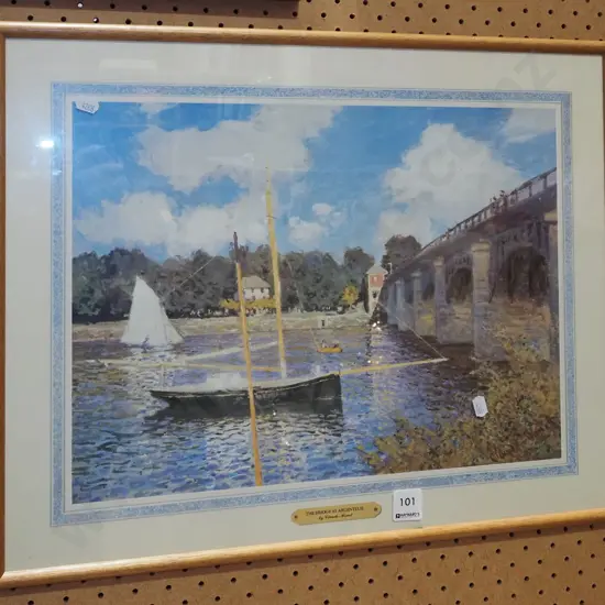 framed Monet print