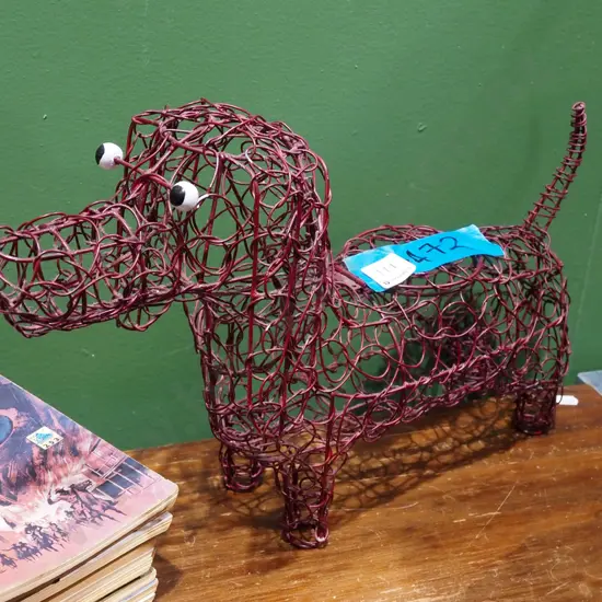wire dog themed storage container L460