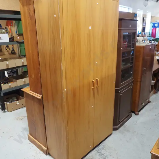 mdf rimu veneer 2 door record cabinet H2025 W1000 D420