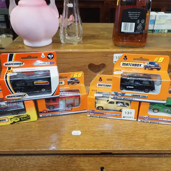 6x as new carded Matchbox toy vehicles