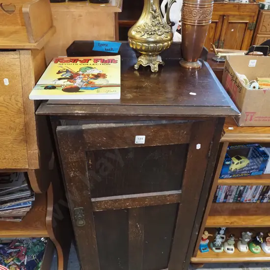 single door dark stained beech music canterbury H930 W520 D380