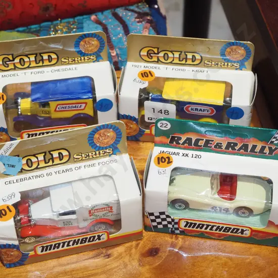4x boxed Matchbox toy vehicles
