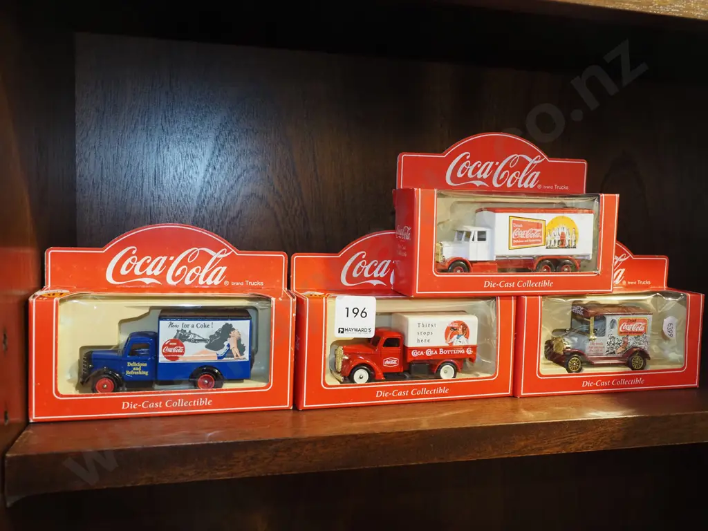 4x boxed diecast Coca Cola trucks Image 1++