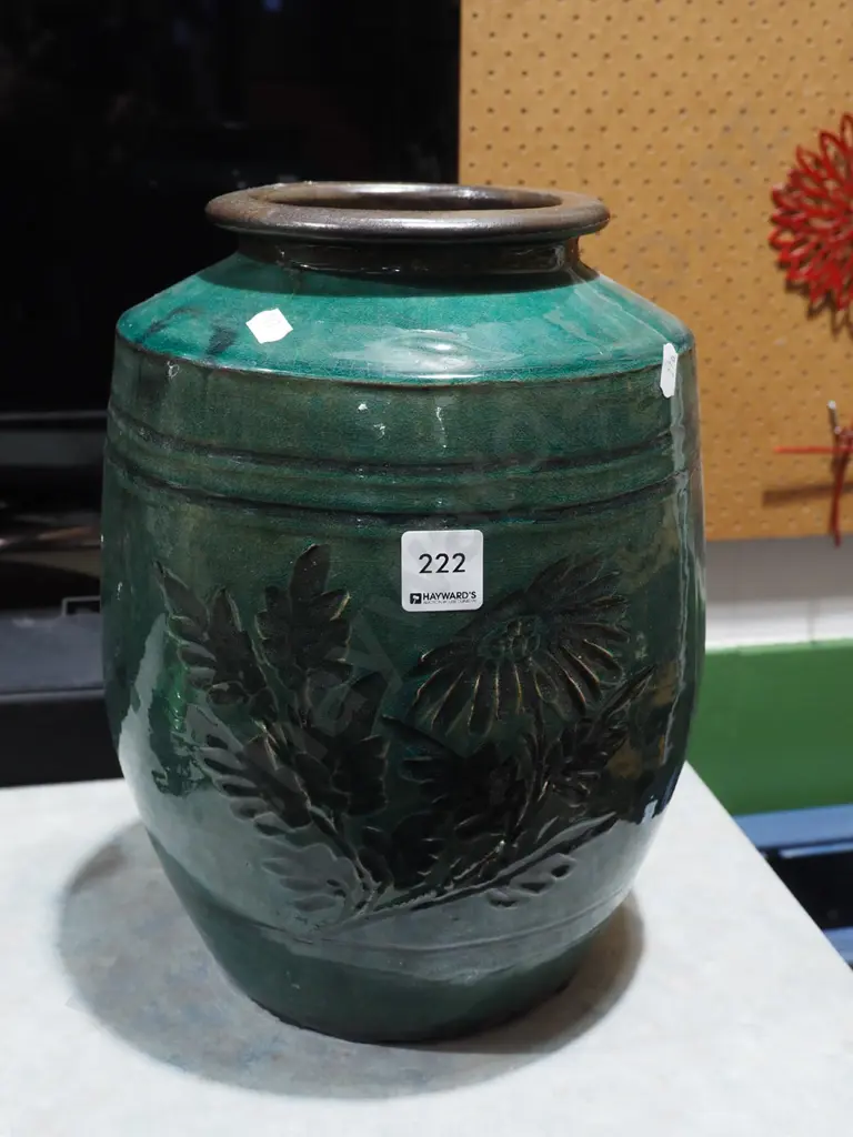 ceramic glazed vase/crock H310 Image 1++