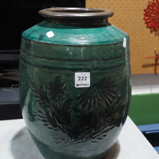 ceramic glazed vase/crock H310