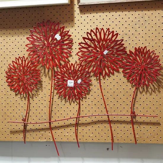 cut metal floral wall art