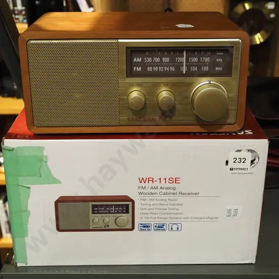 boxed Sangean am/fm radio 