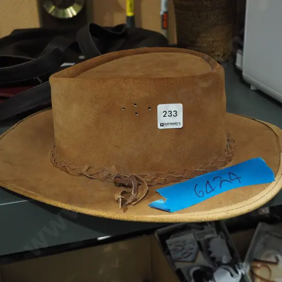 large leather Henry Lee label hat