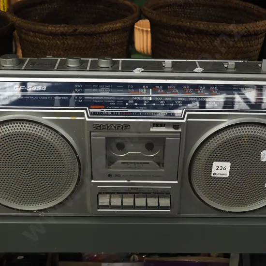 Sharp portable radio cassette player - no cord - as is no returns