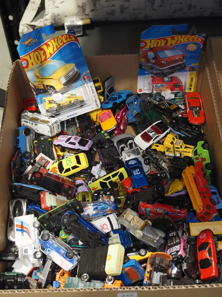 box; various toy vehicles Image 1++