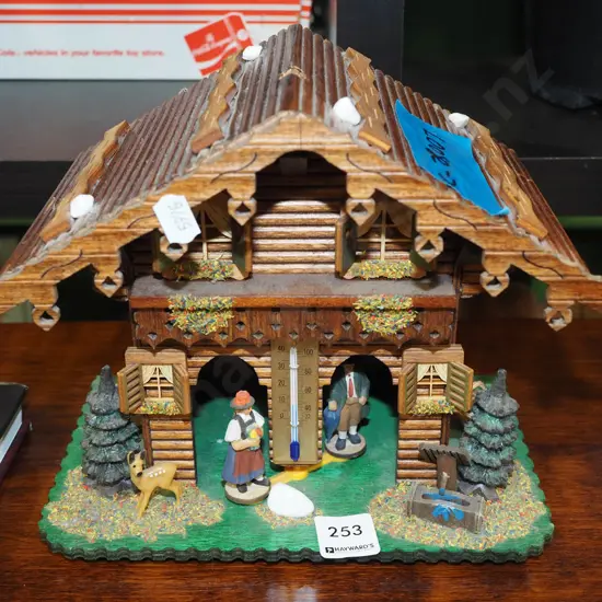 European chalet  themed thermometer - roof needs attention