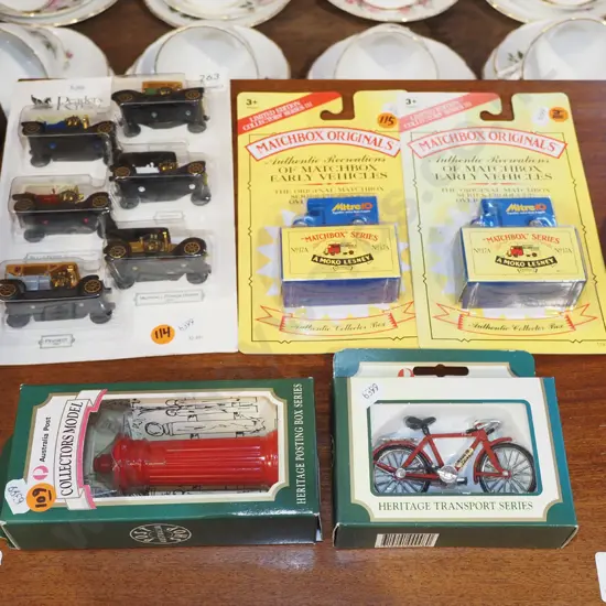 assorted carded vehicles, Australian post box