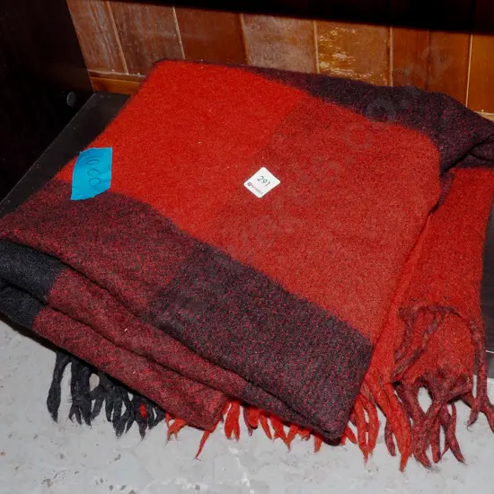 checked woollen blanket