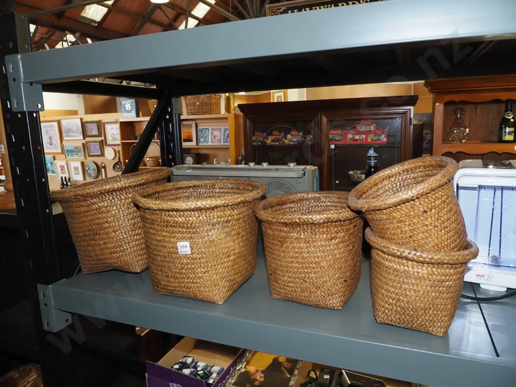 5x graduated seagrass baskets Image 1++