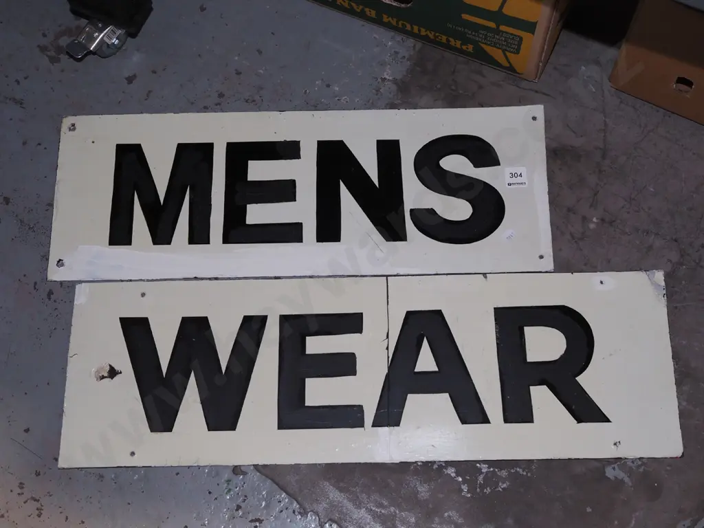 hand painted menswear signs Image 1++