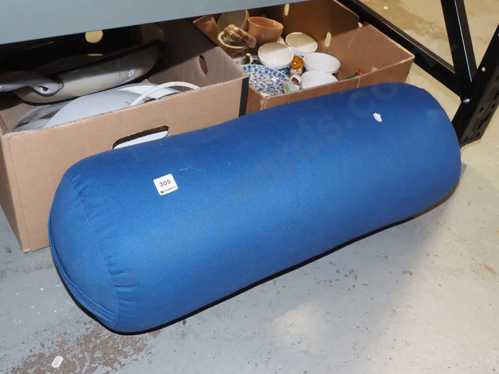 blue outdoor bolster cushion Image 1++