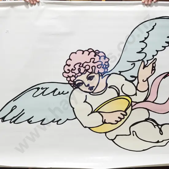 angel print on canvas