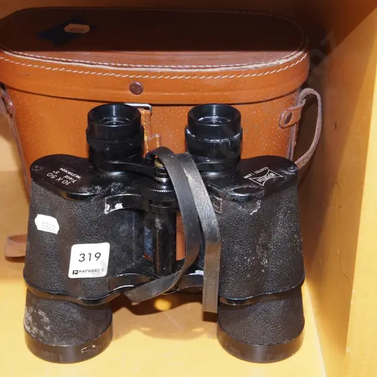 cased 10x50 field binoculars