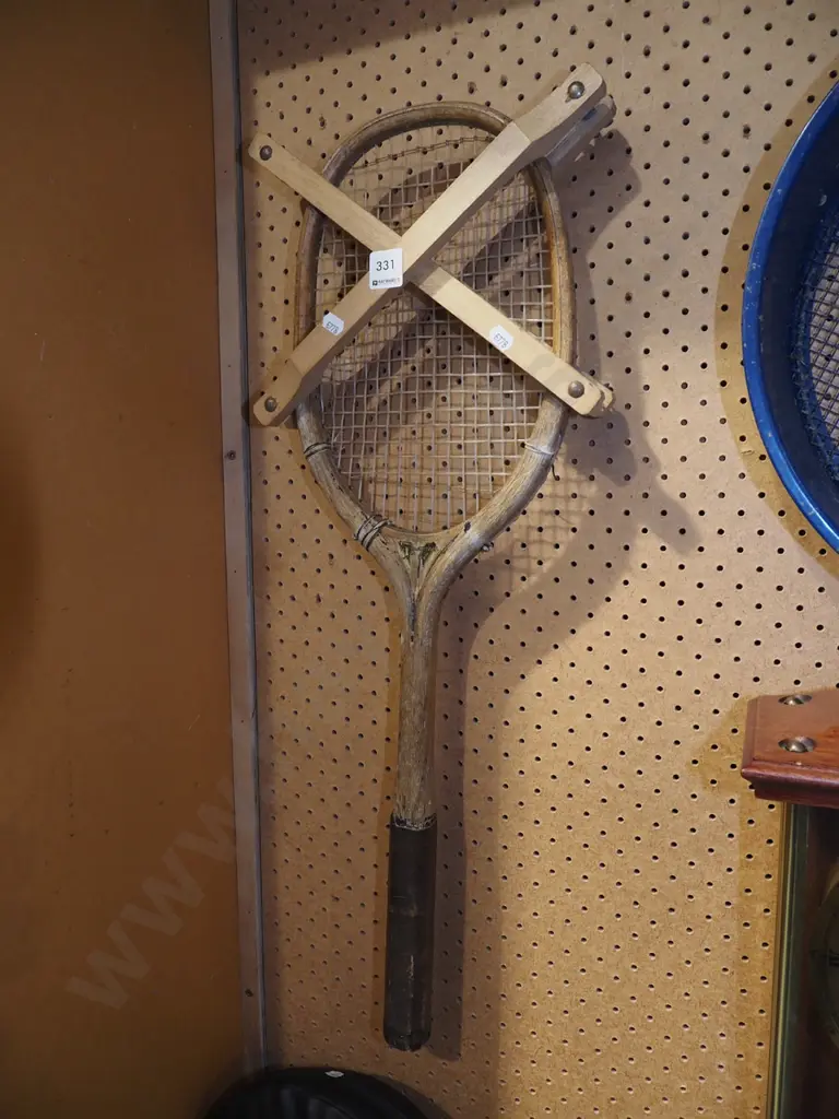 vintage tennis racket and brace Image 1++