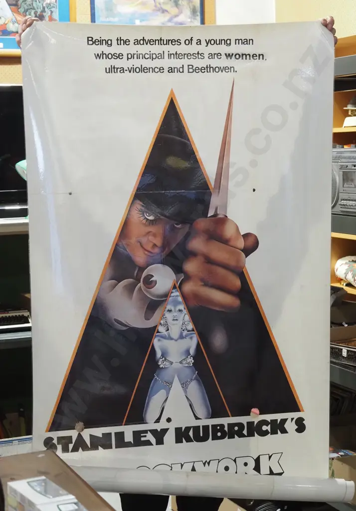 large laminated Stanley Kubrick Clockwork Orange poster print Image 1++