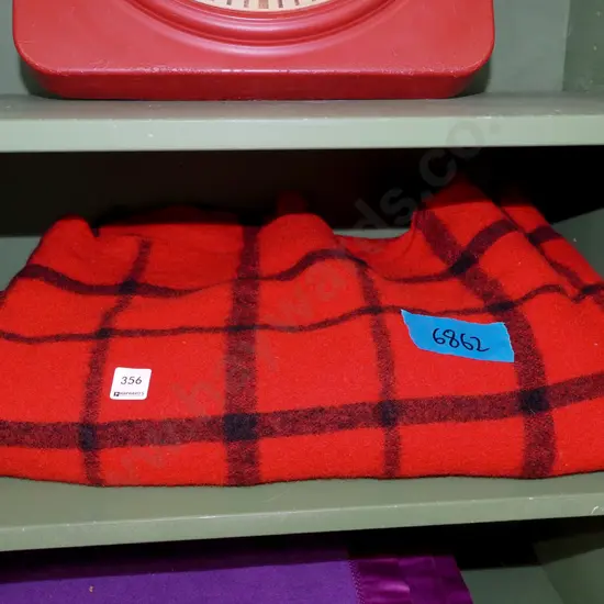 checked woollen blanket