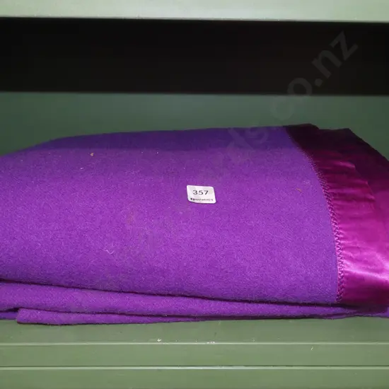 purple woollen blanket