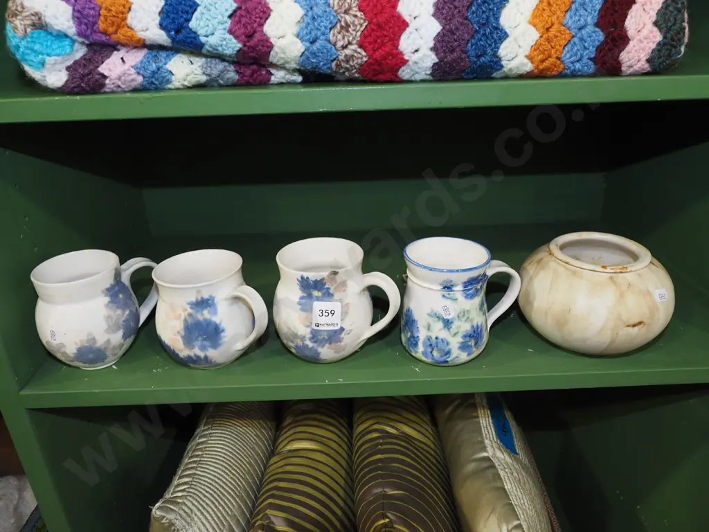 4x coffee cups, bowl Image 1++