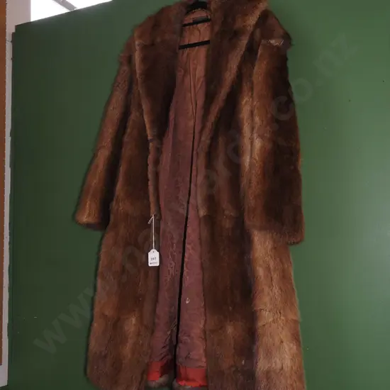 full length fur coat - damage and rip to arm