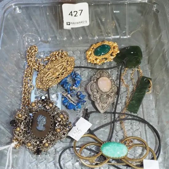 tray of costume jewellery
