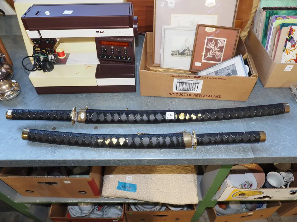 2x decorative Asian swords in sheaths Image 1++