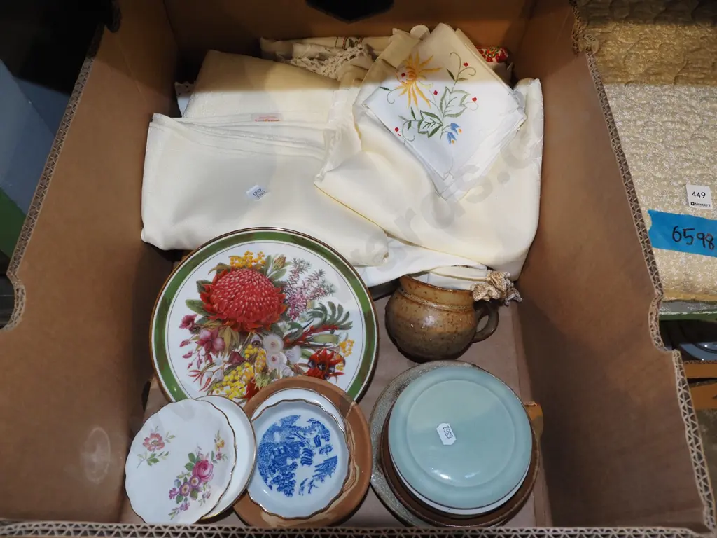 box; linen, plates, trinket boxes etc Image 1++